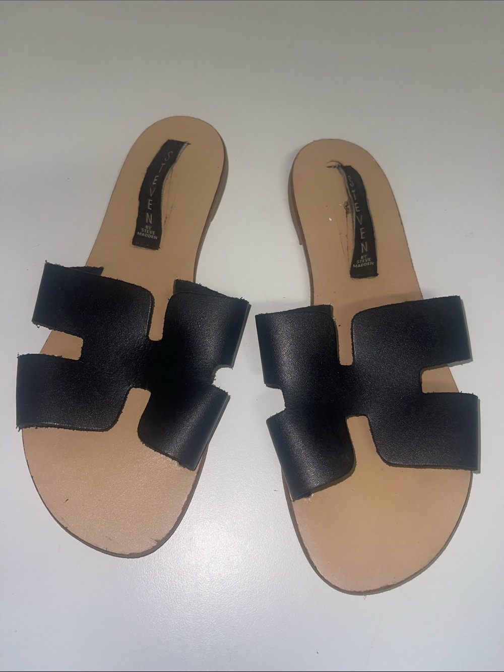 Steve Madden HADYN Flat Sandal Cognac Leather 7